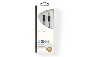 Cable de Audio Estéreo - Macho de 3,5 mm - Hembra de 3,5 mm - 5,0 m - Antracita